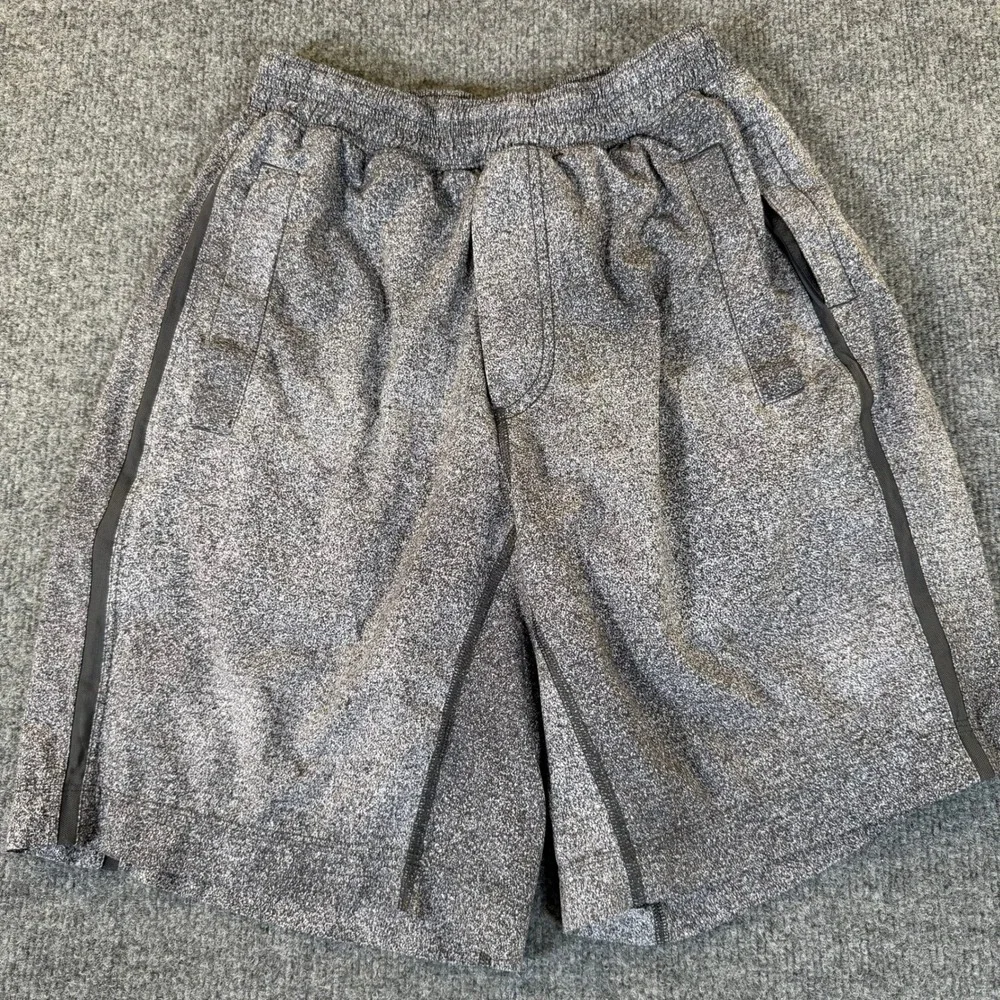 Lululemon Mens Surge Short 7 Inch Liner Grey Space Dye Athletic Gym Shorts #3376
